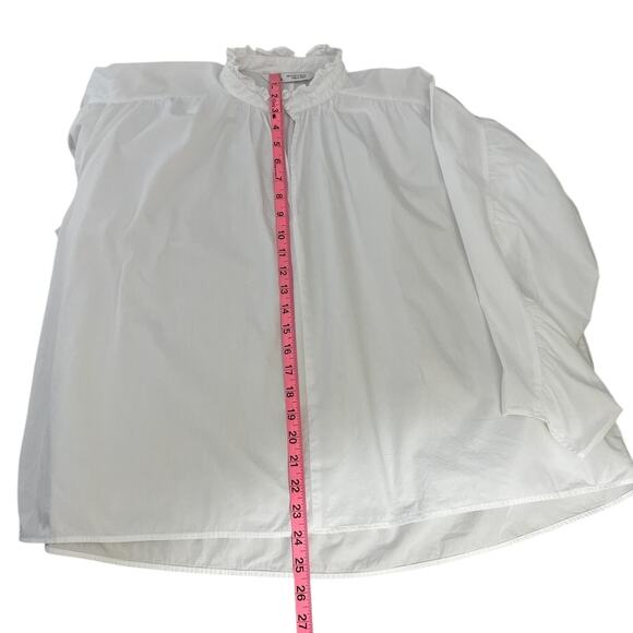 Zara Cotton Poet Blouse Women's Size XS Oversized Ruffle Romantic Boho Whimsy - Picture 11 of 12